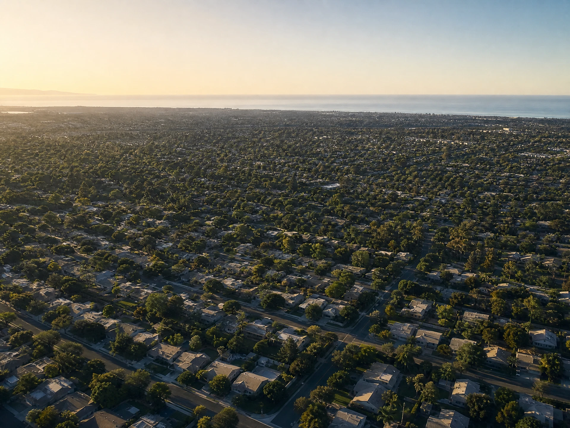 Illustrative California coastal suburban context